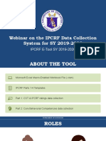 Webinar On The IPCRF Data Collection System For SY 2019-2020
