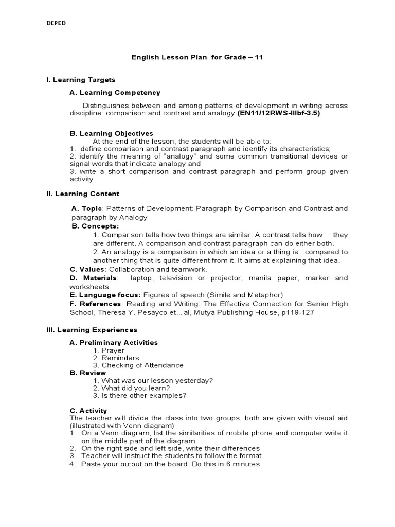 Deped Analogy Metaphor