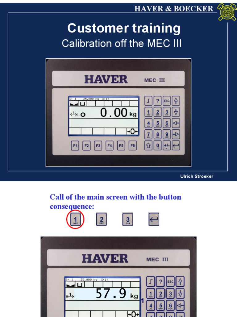 MEC III Calibration Guide | PDF | Weight | Calibration