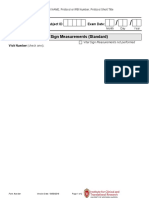 Vital Sign Measurements (Standard) : Subject Initials Subject ID Exam Date