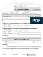 Informed Consent Process Document Form Template - 2019.10.28