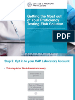 Using and Optin Elab Solution 