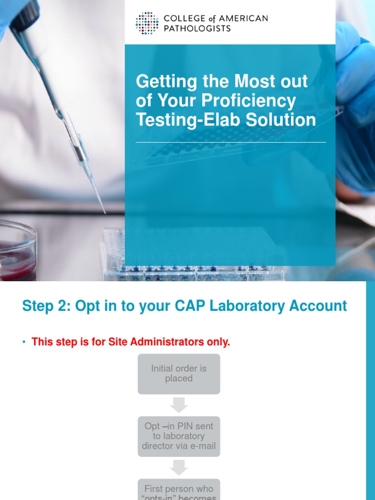 Using and Optin Elab Solution | PDF | Pathology | Evaluation