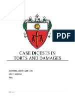 CASE DIGESTS ON NEGLIGENCE AND LIABILITY IN TORTS