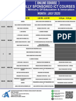 Online - Ict Schedule - July 2020