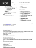 Ideal Inpatient Progress Notes Template of Ideal Progress Note