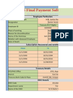 GIS Final Payment Software: Employee Particulars