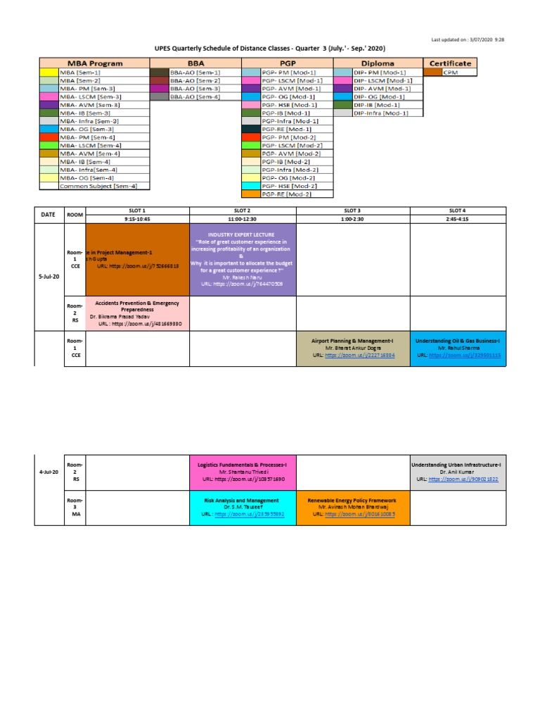 Schedule Online Classes PDF | PDF | Economies | Nature