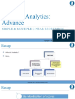 Business Analytics: Advance: Simple & Multiple Linear Regression