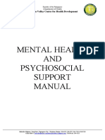 Mental Health AND Psychosocial Support Manual: Cagayan Valley Center For Health Development