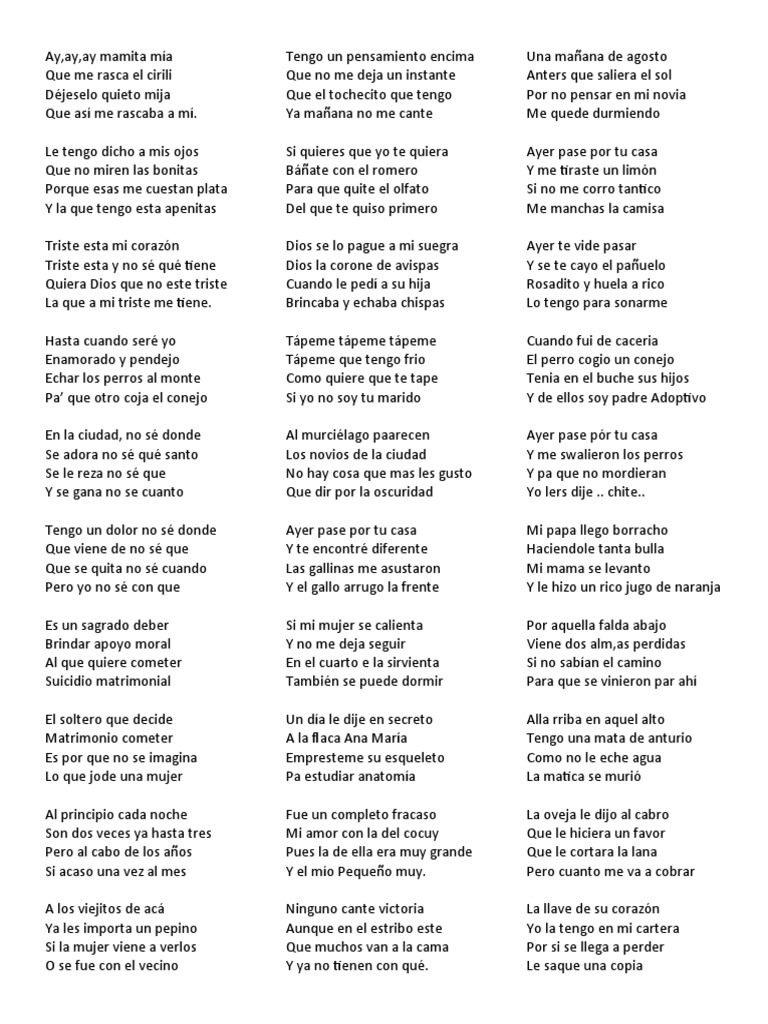 Coplas de Mi Tierra | PDF