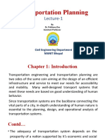 Transportation Planning: Lecture-1