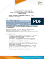 Guia de actividades y Rúbrica de evaluación - Unidad 1 - Fase 2 - Identificación del problema