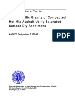 AASHTO T 166-05 Bulk Specific Gravity of Compacted Hot Mix Asphalt Using Saturated Surface-Dry Specimens-Final