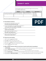 Grammar 4 - Used To: Affirmative Negative Questions Short Answers