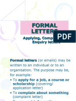 3. kind of formal letters