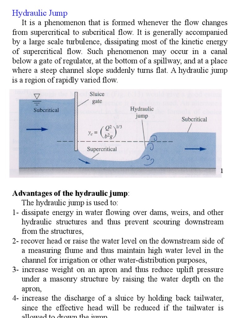 Hydraulic Jump PDF Continuum Mechanics Mechanical Engineering