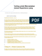 5 Tahapan Penting Untuk Menciptakan Strategi Customer Experience Yang Sukses