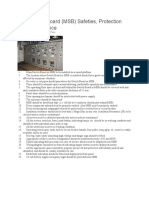 Main Switch Board (MSB) Safeties, Protection and Maintenance