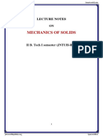 Mechanics of Solids Lecture Notes on Simple Stresses and Strains