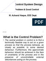 Lesson #1 Lecture #3 Control Problem & Good Control