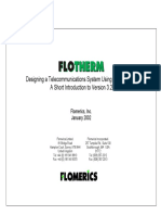 Designing A Telecommunications System Using FLOTHERM: A Short Introduction To Version 3.2