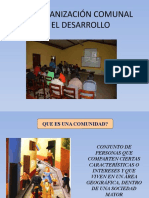 Organización comunal y participación para el desarrollo