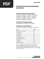 1756-td003 - ControlLogix Communication Modules Specifications T Echnical Data