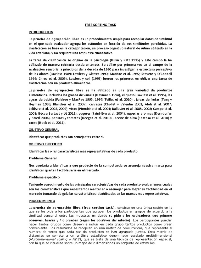 Sorting Task 2 | PDF | Science | Cognición