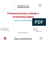 Primjena Procesa Sušenja U Proizvodnji Papira