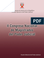 II Congreso Nacional de Magistrados Del Poder Judicial