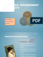 Business, Government & Society: Definitions Relationships Models