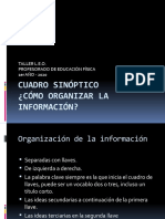 Organización de información cuadro sinóptico Educación Física