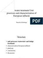 Wastewater Treatment Unit Processes and Characterisation of European Influent