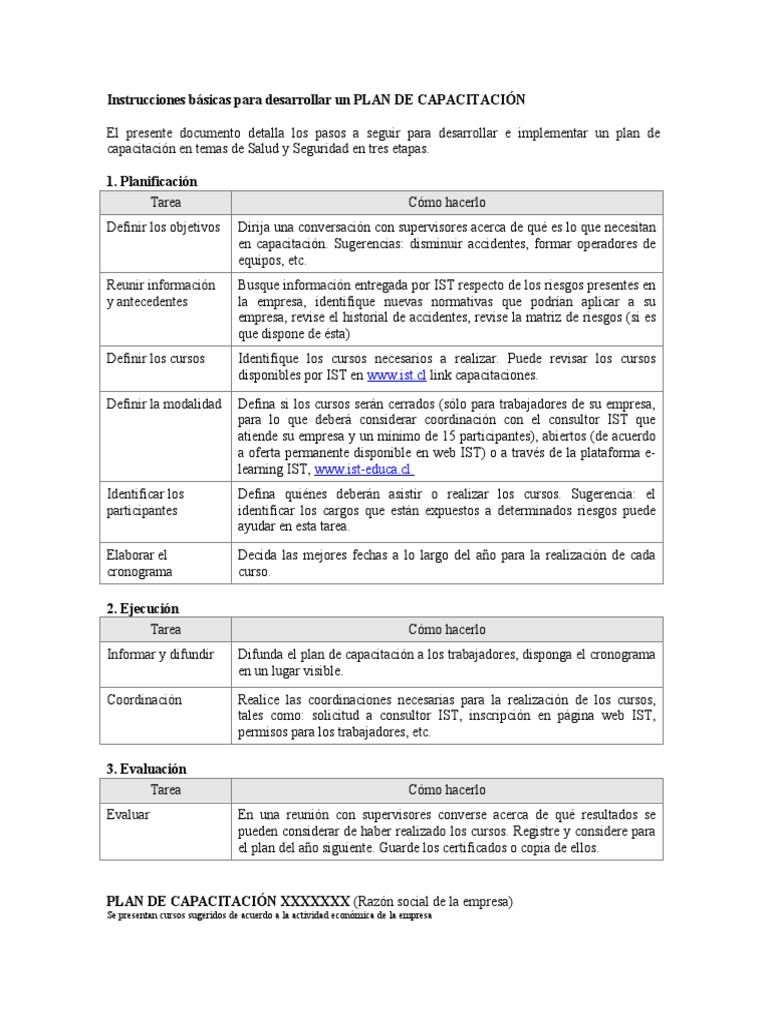 Guía para un Plan de Capacitación Efectivo | PDF | Business ...