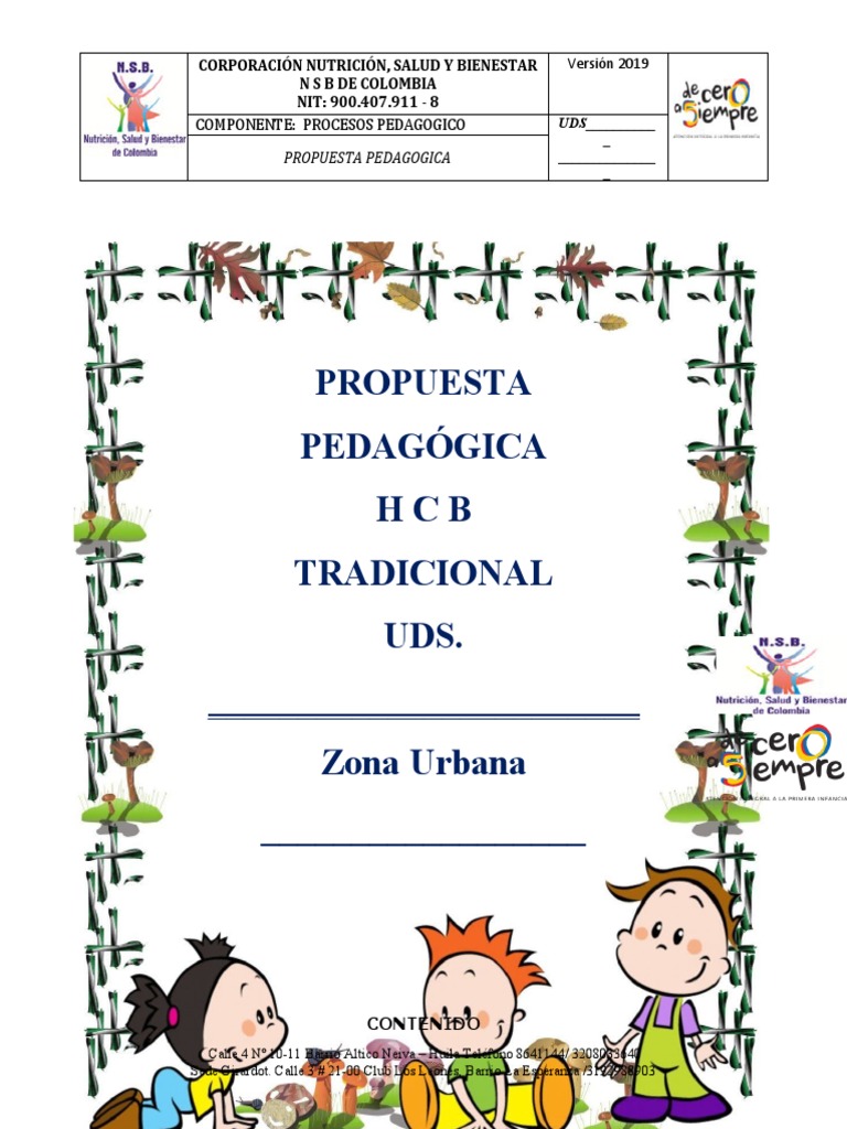 Propuesta Pedagogica | Descargar gratis PDF | Educación de la primera ...