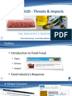 FOOD FRAUD - Threats & Impacts: The Industry'S Response