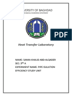 University of Baghdad: Heat Transfer Laboratory