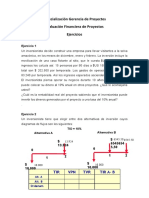 Ejercicios Evaluación Fciera Proyectos