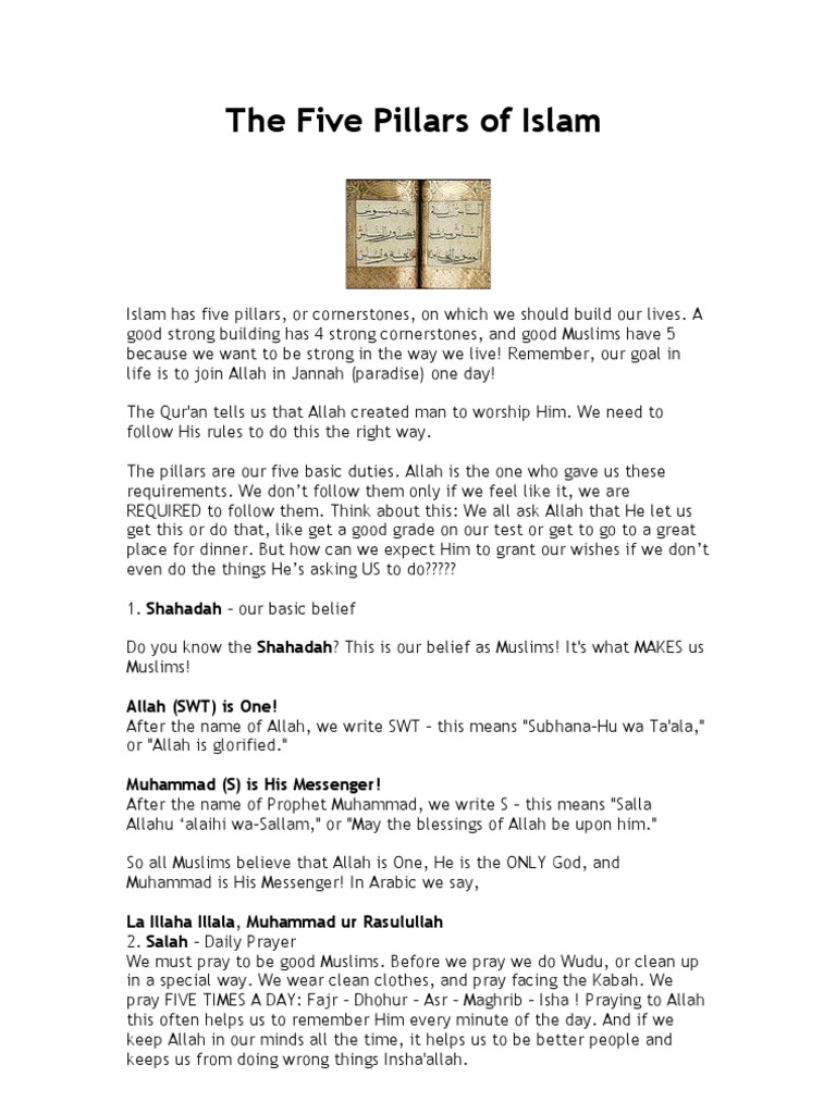 The Five Pillars of Islam PDF Ramadan Hajj