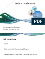 Unit-4: Fuels & Combustion: Mr. Santosh Damkondwar Monday, January 20, 2014