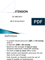 Hypertension: Eu MBCHB 4 DR D M Killingo