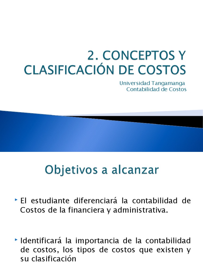 Contabilidad de Costos: Tipos y Clasificación | PDF | Costo | Negocios ...