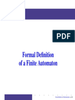 Formal Definition of A Finite Automaton