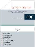 Lecture 3: Malnutrition: Classification, Aetiology and Pathophysiology