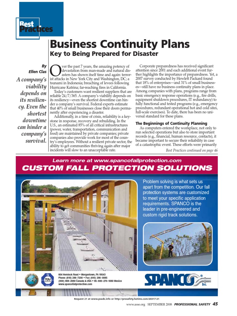 Business Continuity Plans | PDF | Emergency Management | Emergency