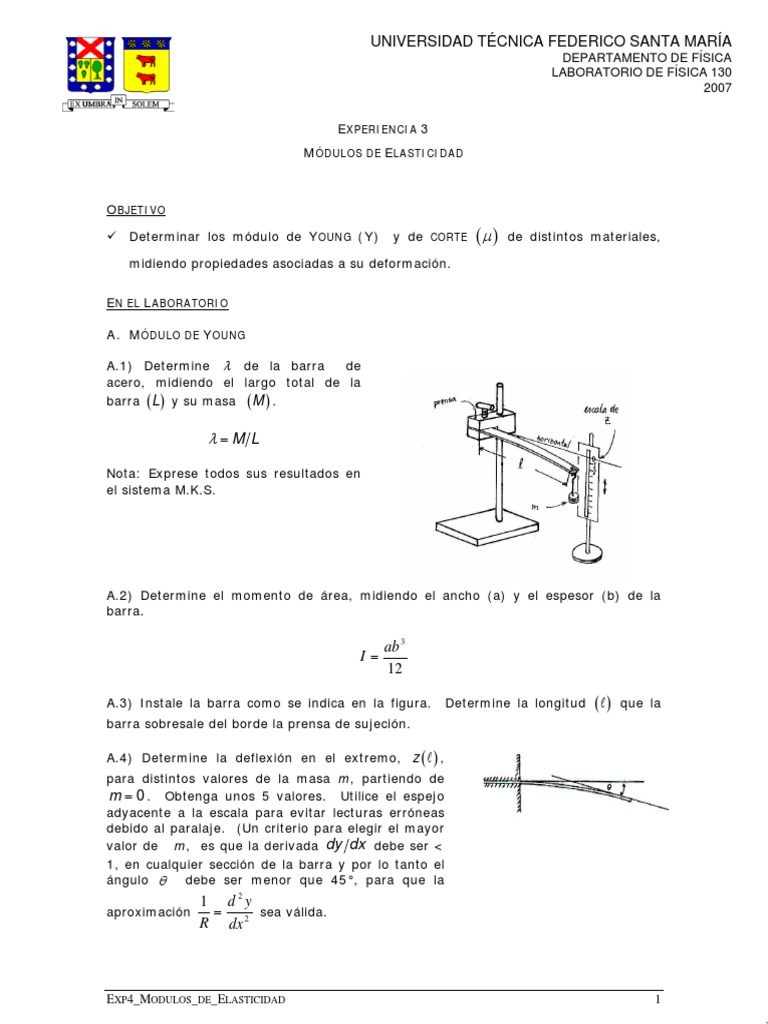 Modulos De Elasticidad Pdf El Módulo De Young Ingeniería Mecánica