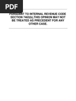 Pursuant To Internal Revenue Code Section 7463 (B), This Opinion May Not Be Treated As Precedent For Any Other Case