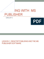 Working With Ms Publisher: Group 5