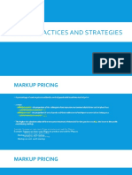 Pricing Practices and Strategies